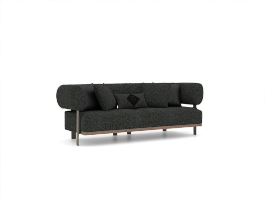 Schwarz Set Sofagarnitur 2x Sofa Zweisitzer Polstermöbel Luxus Sessel Neu