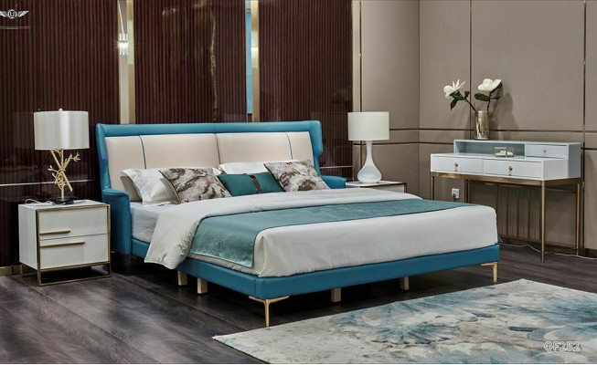 Bett Nachttisch Schlafzimmer Set Design Modern Luxus Betten Gruppe