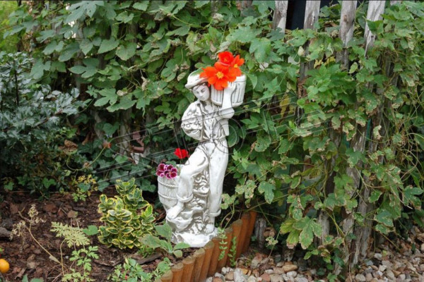 Figur Blumenkübel Weiß Pflanz Kübel Dekoration Figur Blumentöpfe Garten
