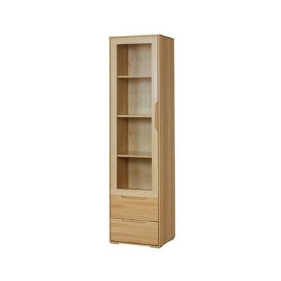 Massive Vitrine Echte Handarbeit Vollholz Schrank Holz Schränke Glas Vitrinen