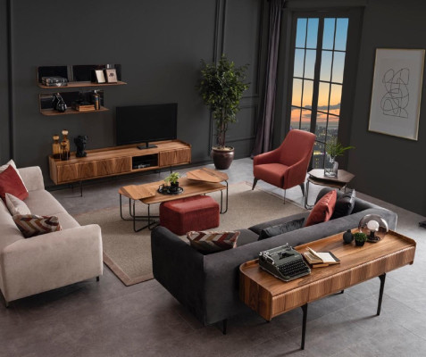 Moderne Sitzgruppe Luxus Sofas Dreisitzer Sessel 3+3+1 Set Wohnzimmer