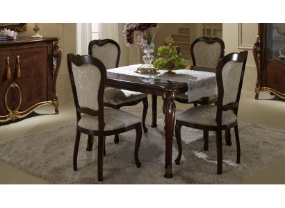 Design 4x Stühle Sessel Set Stuhl Gruppe Esszimmer Garnitur Holz arredoclassic