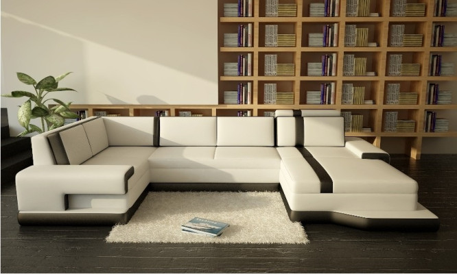 Design Big XXL U Form Sofa Wohnlandschaft Couch Polster Ecksofa Sitz Garnitur