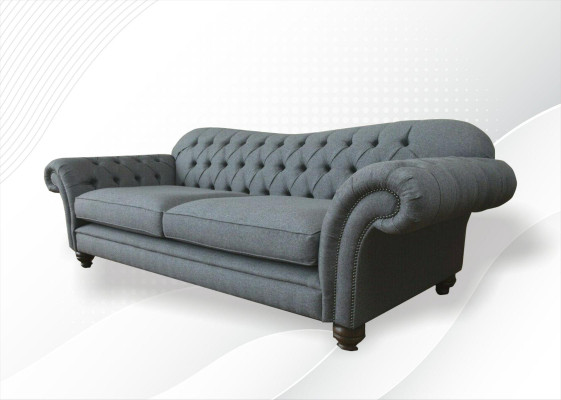 Big Chesterfield Polster Sofas Design Luxus Sofa 4 Sitzer Textil Couchen