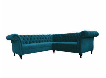Chesterfield Ecksofa Eckcouch Designer Sofa Couch Samt Ledersofa