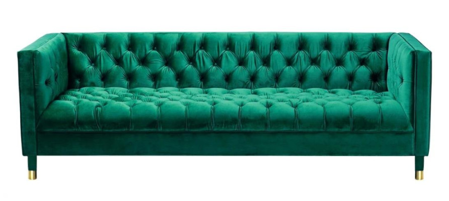 Blaue Chesterfield Textil Modern Design Stoff Kreative Möbel Neu Wohnzimmer Sofa