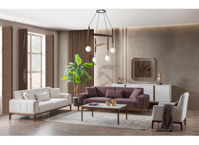 Sofagarnitur 3+3+1 Sitzer + Couchtisch 4tlg Set Polster Möbel Sofa Couch