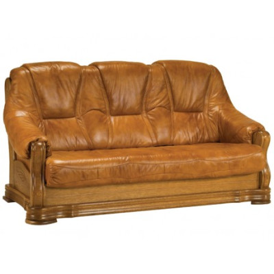Garnitur 3+2 Sitzer Couch Polster Sitz Set 100% Italienisches Leder Garnituren